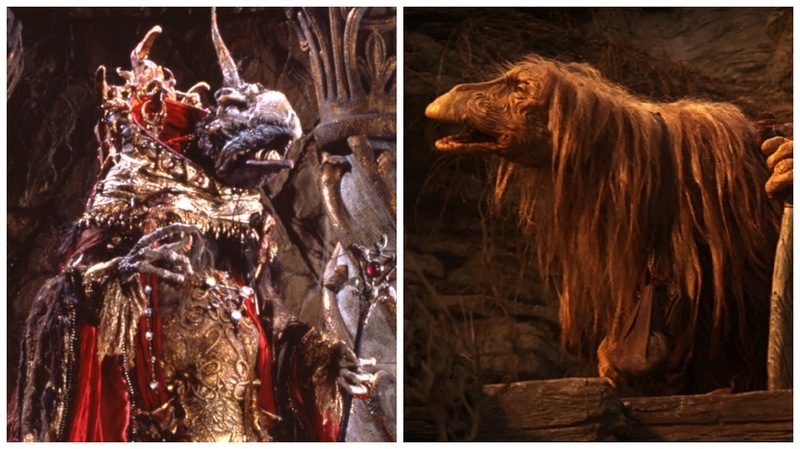 A Skeksis and urRu from The Dark Crystal.